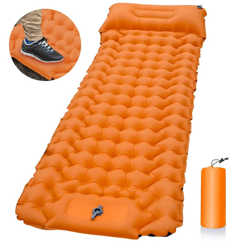 Camping Inflatable Sleeping Pad with Pillow - Ultralight Waterproof Air Mattress for Hiking, Trekking and Travel