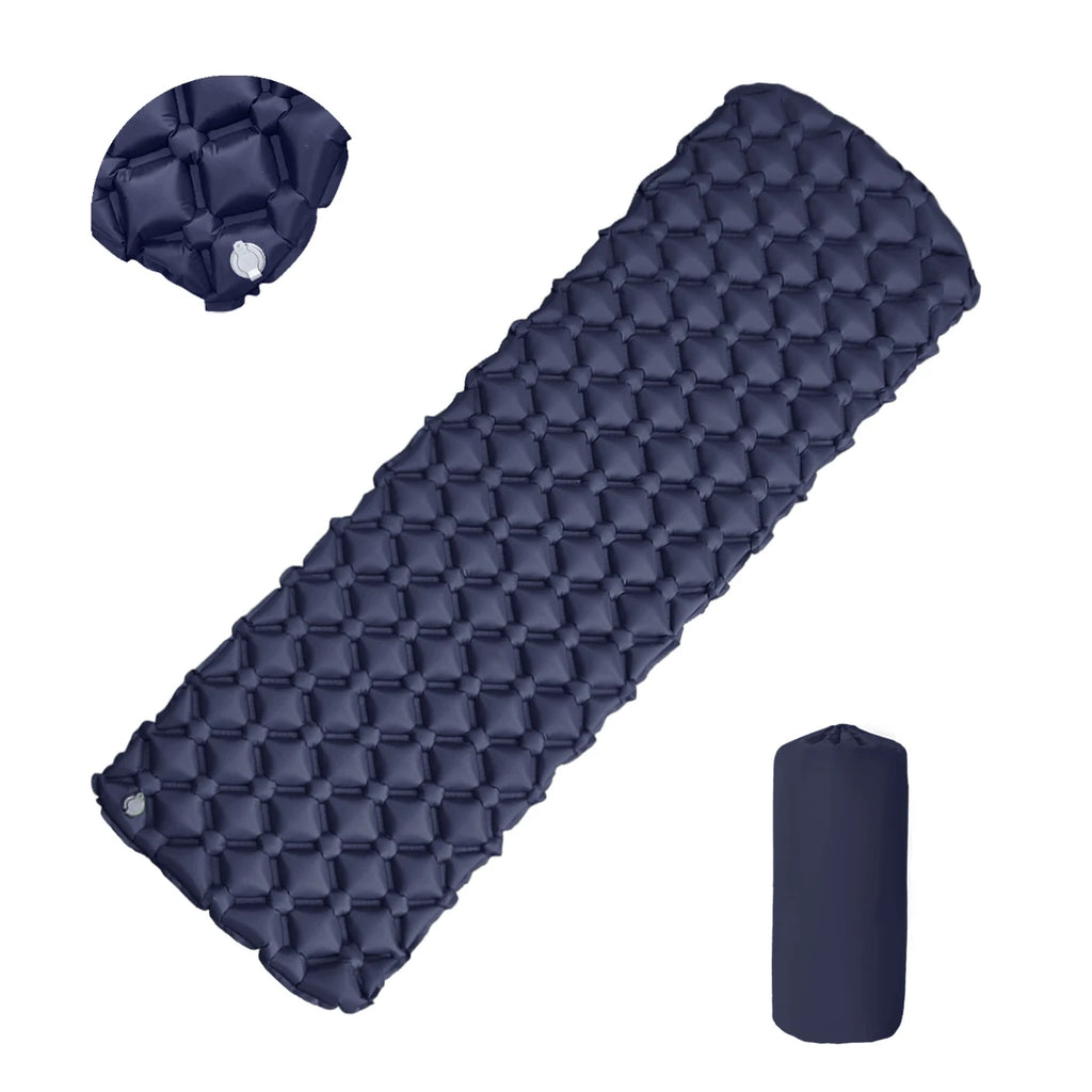 Camping Inflatable Mattress In Tent Folding Camp Bed Sleeping Pad Picnic Blanket Travel Air Mat Camping Equipment